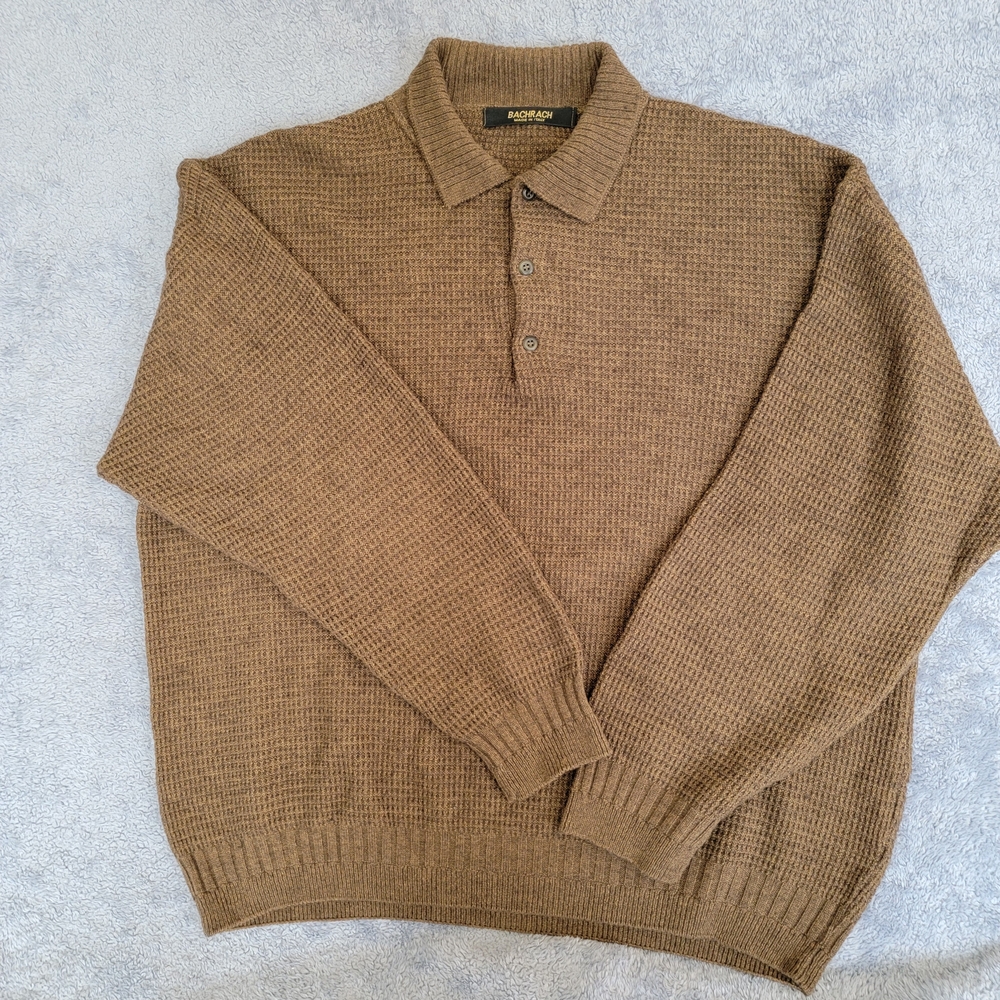 Bachrach Brown Men's long sleave sweater. Sz Xl